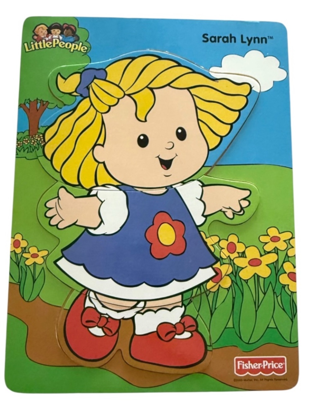 Vintage Fisher-Price Little People Sarah Lynn Wooden Puzzle